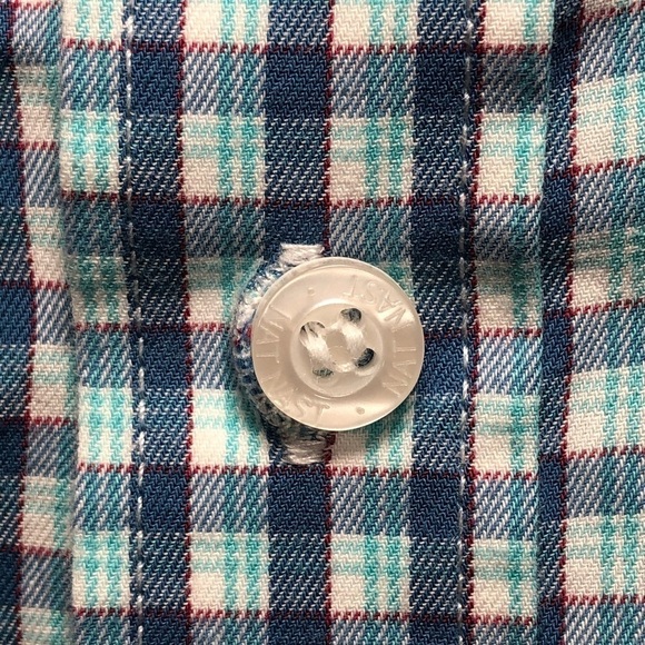 Nat Nast Shirt Mens Medium Blue White Plaid Button Up - Picture 5 of 12